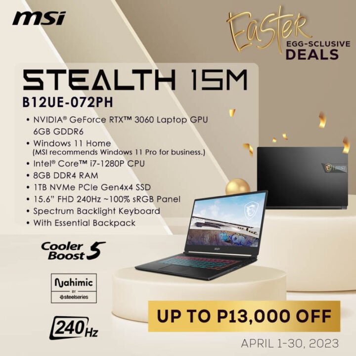 MSI Stealth 15M MSI Easter Promo