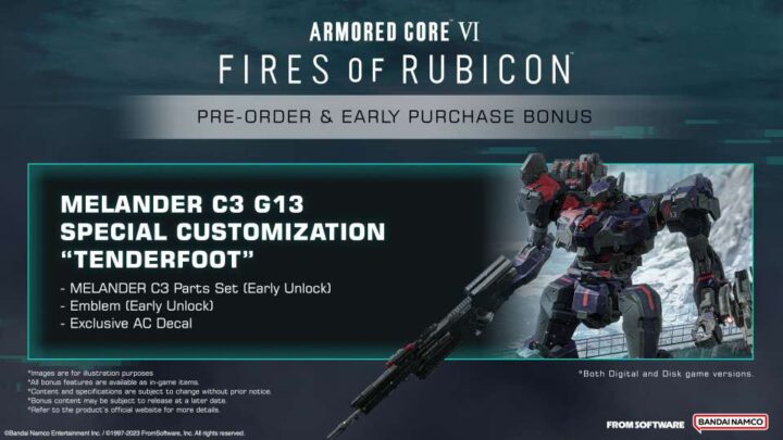 Armored Core VI Pre order Bonus