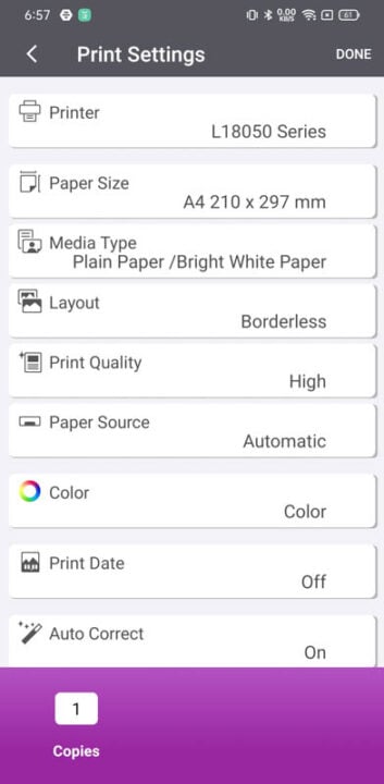 Epson iPrint App