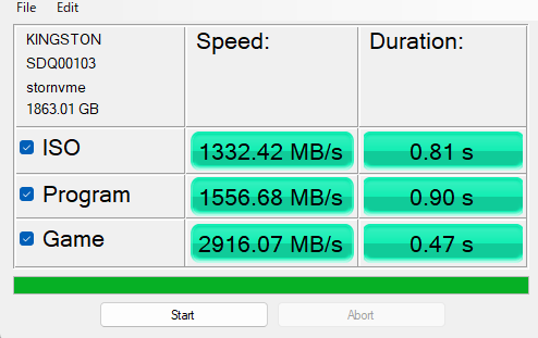 Kingston NV3 Review AS SSD Copy Benchmark