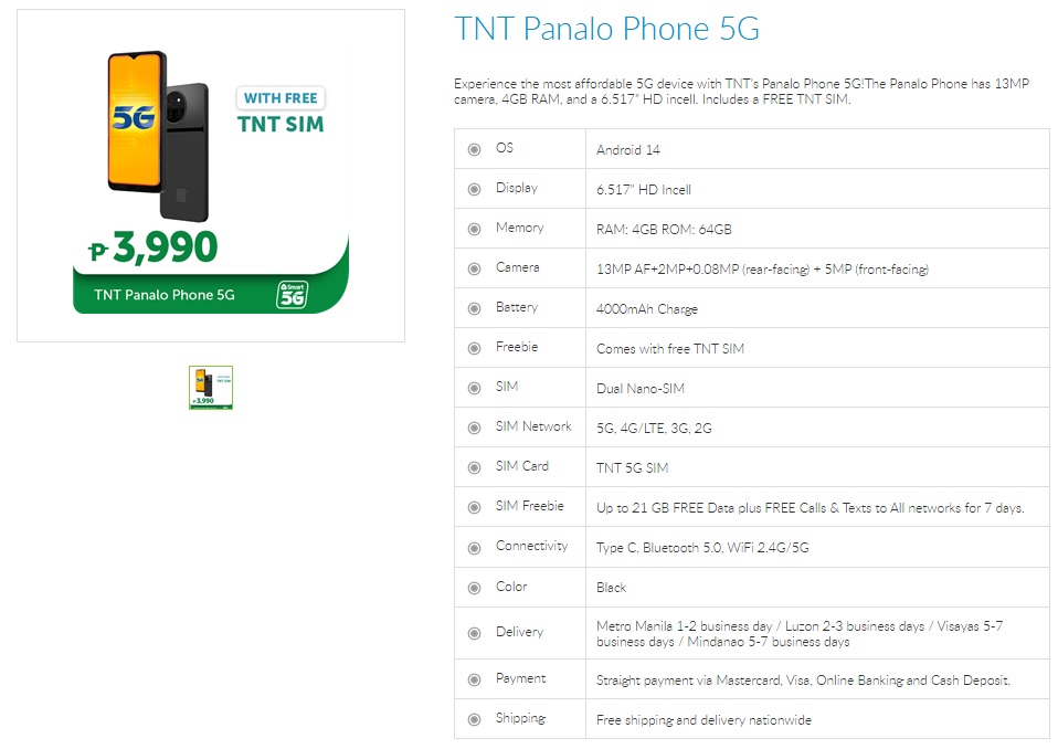 TNT Panalo Phone 5G 2