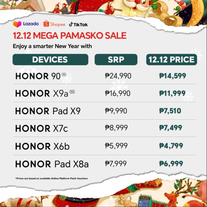 HONOR 12.12 Mega Pamasko Sale 2024