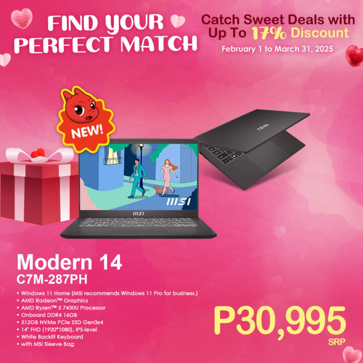 MSI Valentine's Day Sale 2025 Modern14 287