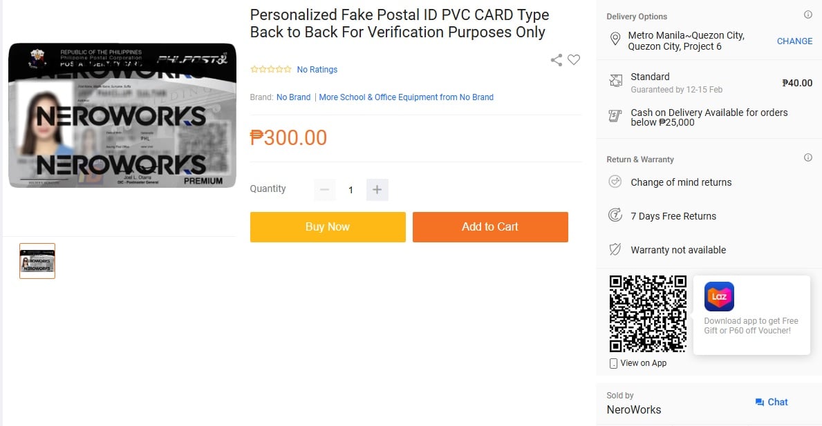 Fake IDs Lazada 1