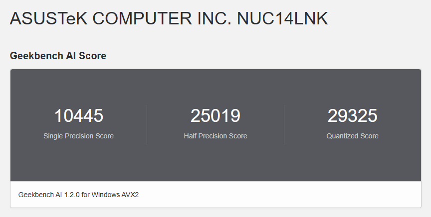 Geekbench AI GPU