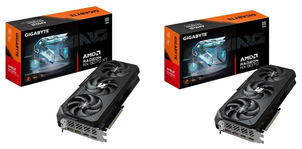 Gigabyte Radeon RX 9070 XT Gaming OC 16G and Radeon RX 9070 Gaming OC 16G