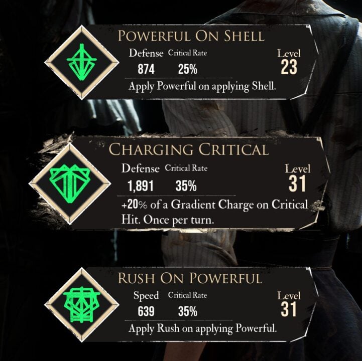 Equip Pictos to gain stats