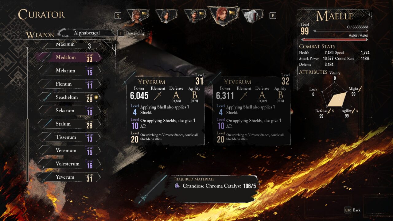 Expedition 33 Maelle Weapon List