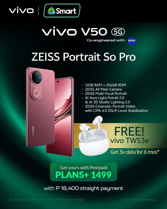 vivo V50 at Smart Postpaid Plan+ 1499 KV