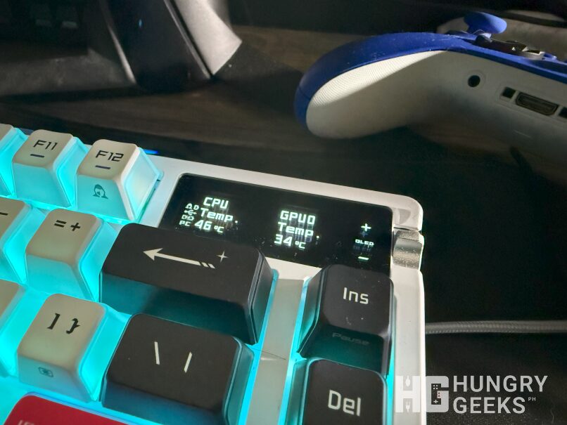 knob and OLED display