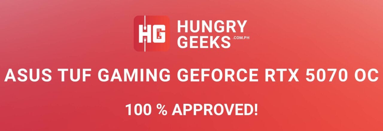 ASUS TUF Gaming GeForce RTX 5070 OC Review Award