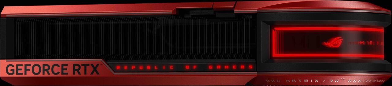 ROG Matrix GeForce RTX 5090 ASUS Graphics Card 30th Anniversary Edition Side