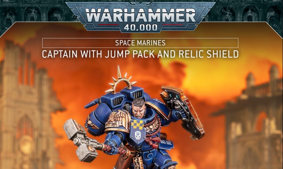 Warhammer 40000 Captain with Jump Pack and Relic Shield
