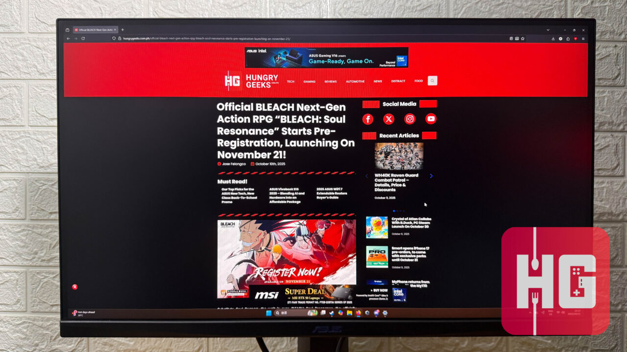 ASUS TUF Gaming VG27AQML5A Review HungrygeeksPH 28