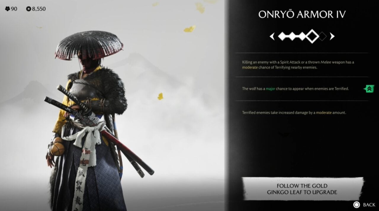 how to upgrade onryo armor 2